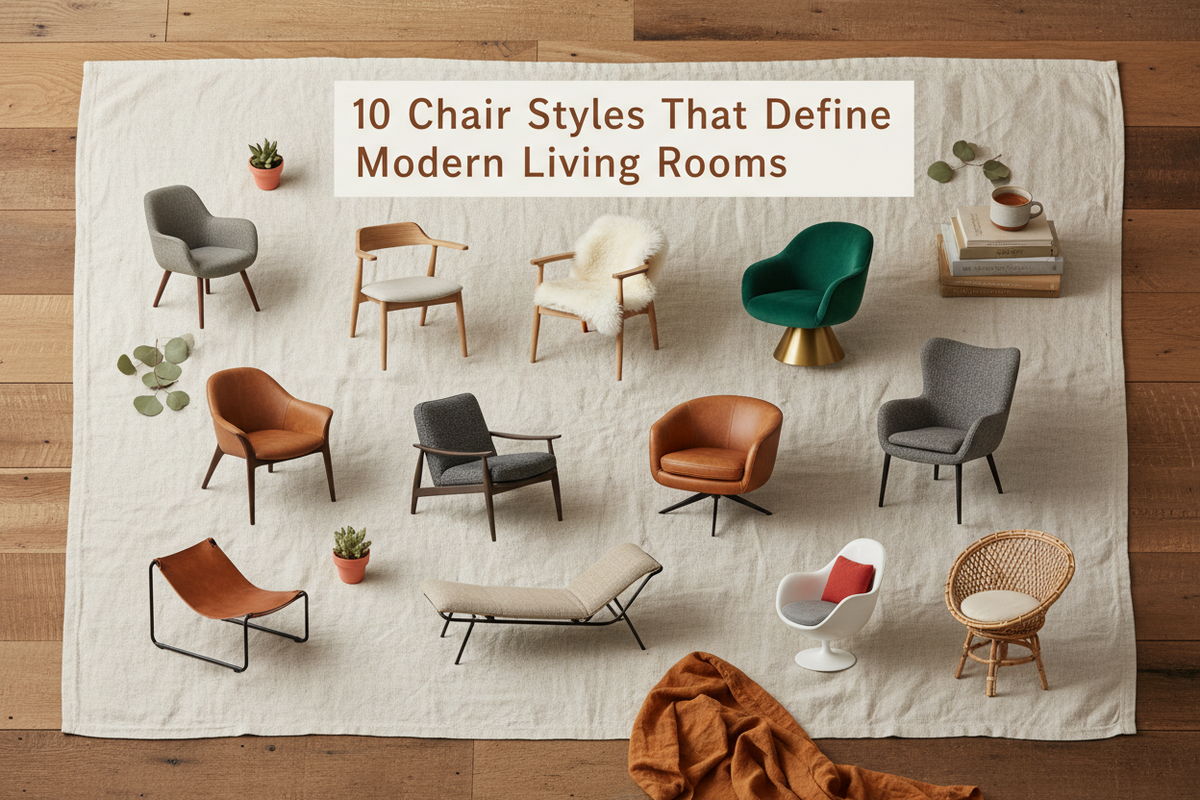 10 Chair Styles That Define Modern Living Rooms
