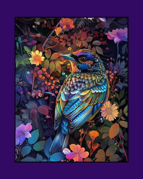 Jewelwing Bird Illustration