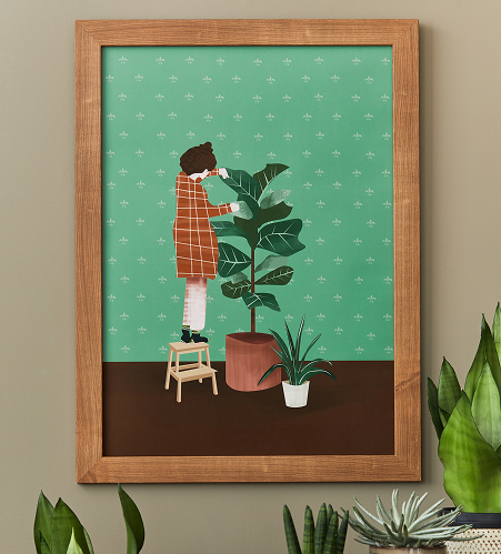 Botanical Woman Framed Art Print