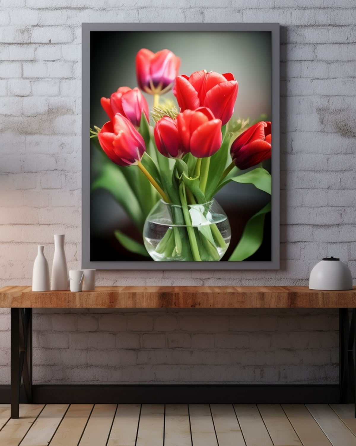 Scarlet Tulip Painting