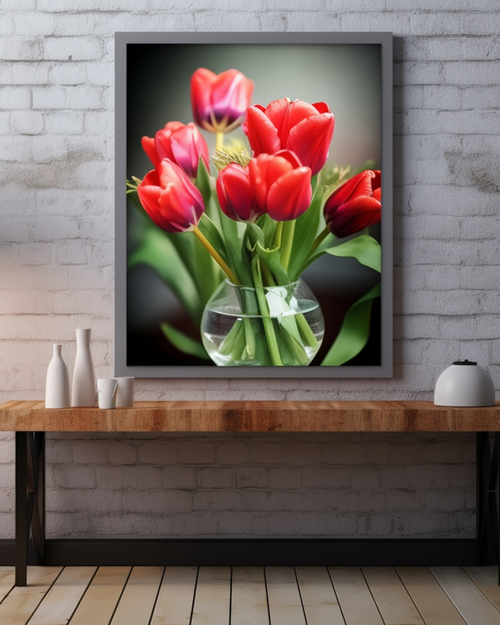 Scarlet Tulip Painting