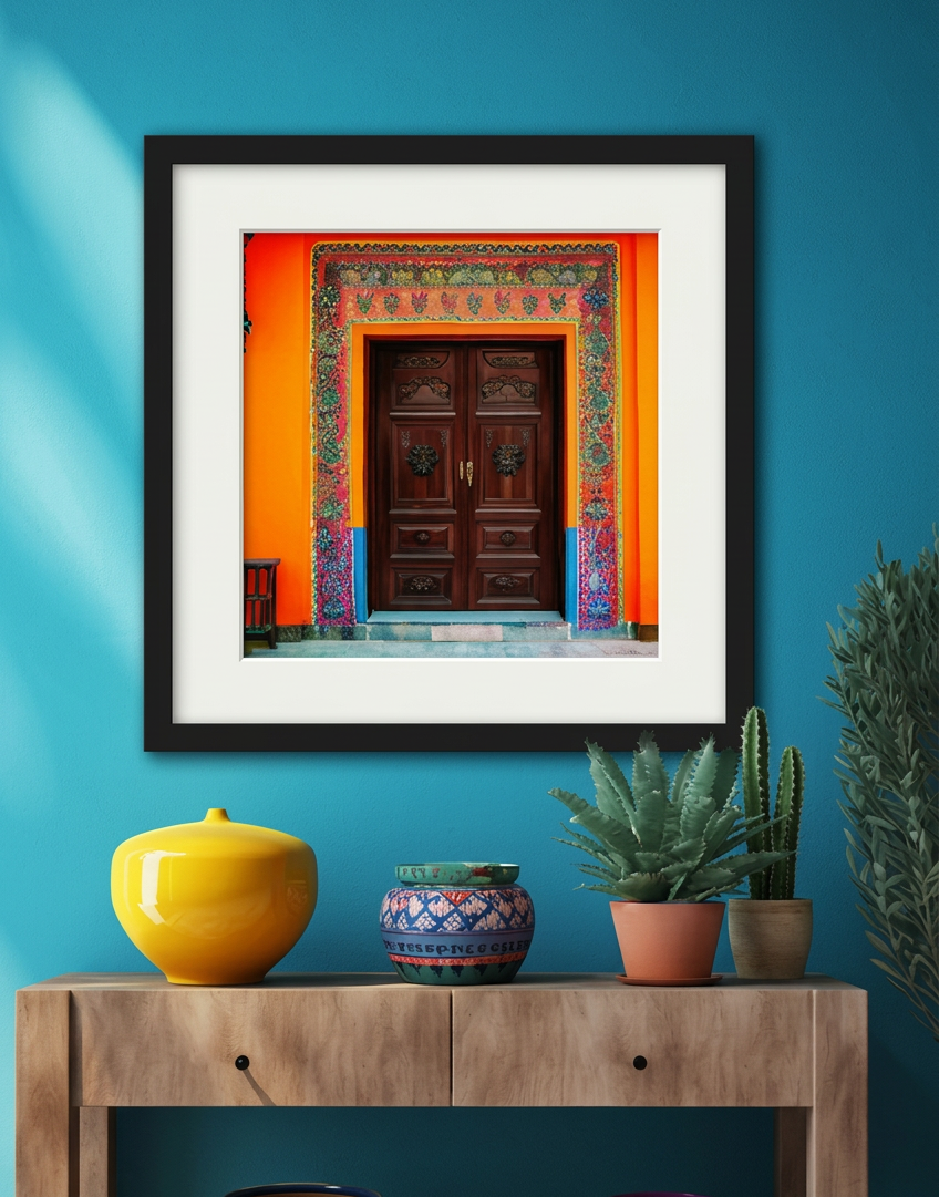 Heritage Doorway Art, wider front view
